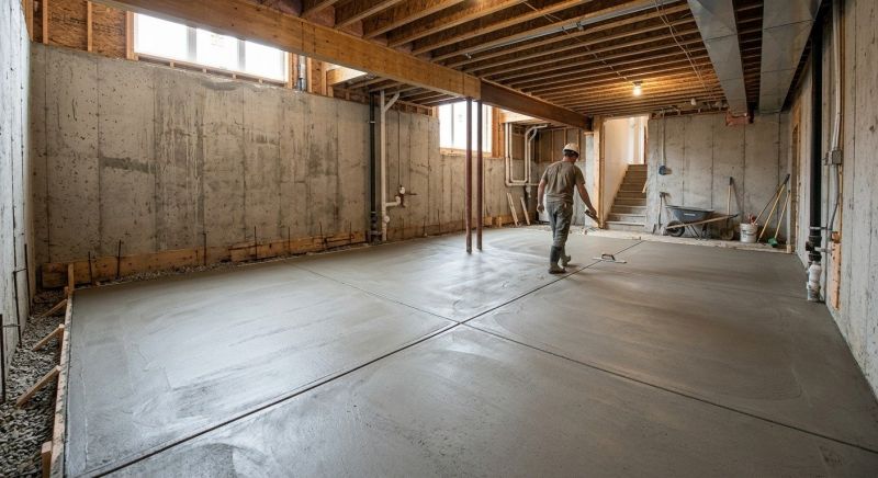 Basement Concrete Installation in Mooresville, NC
