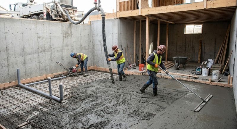 Basement Concrete Installation in Troutman, NC