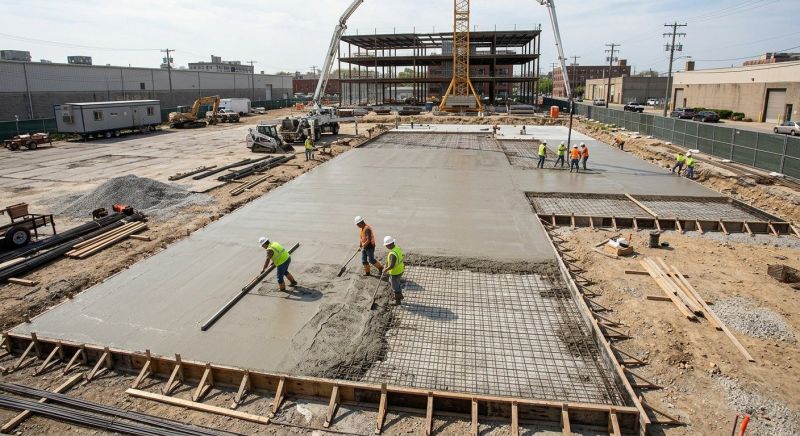 Commercial Slab Construction in Troutman, NC