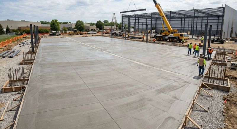 Commercial Slab Installation in Hickory, NC
